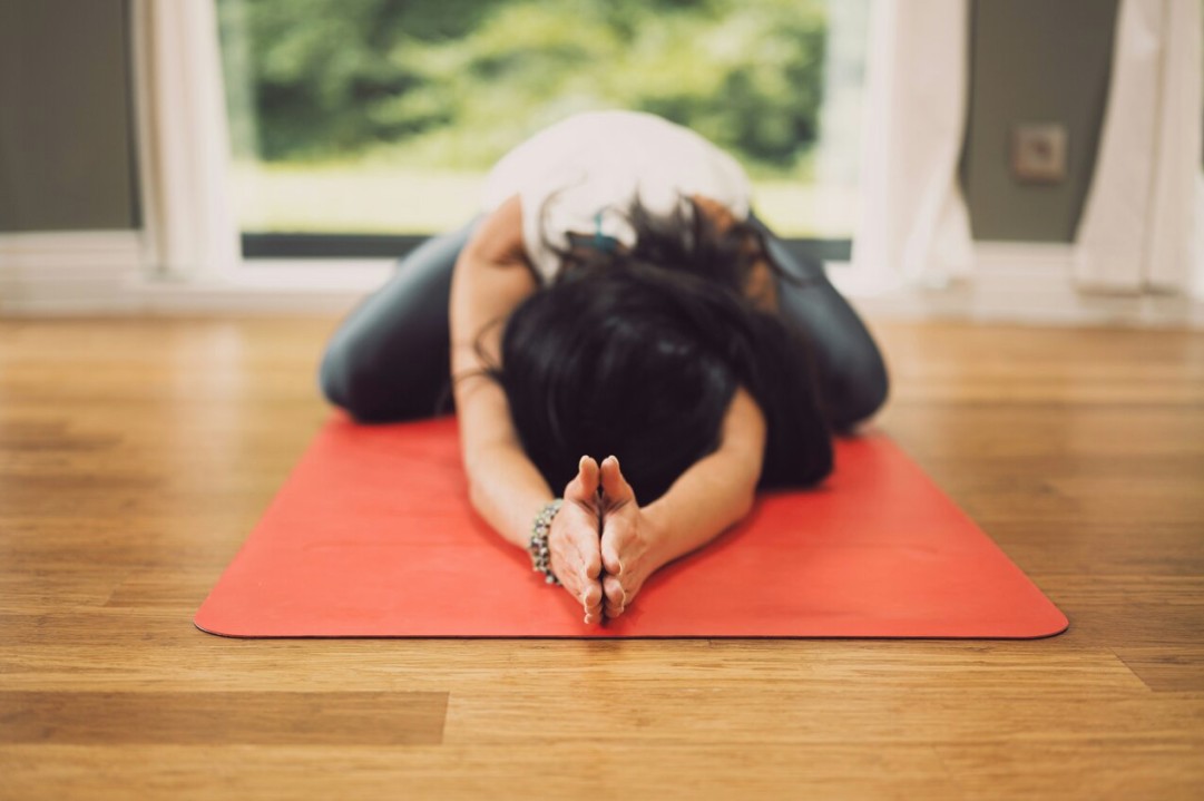 Student resting in supported pose