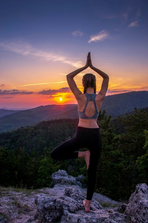 Corporate yoga session
